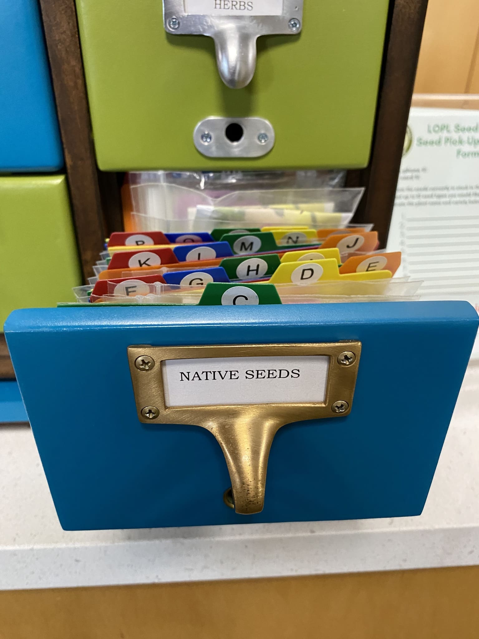 LOPL Seed Library Drawer of Native Seeds