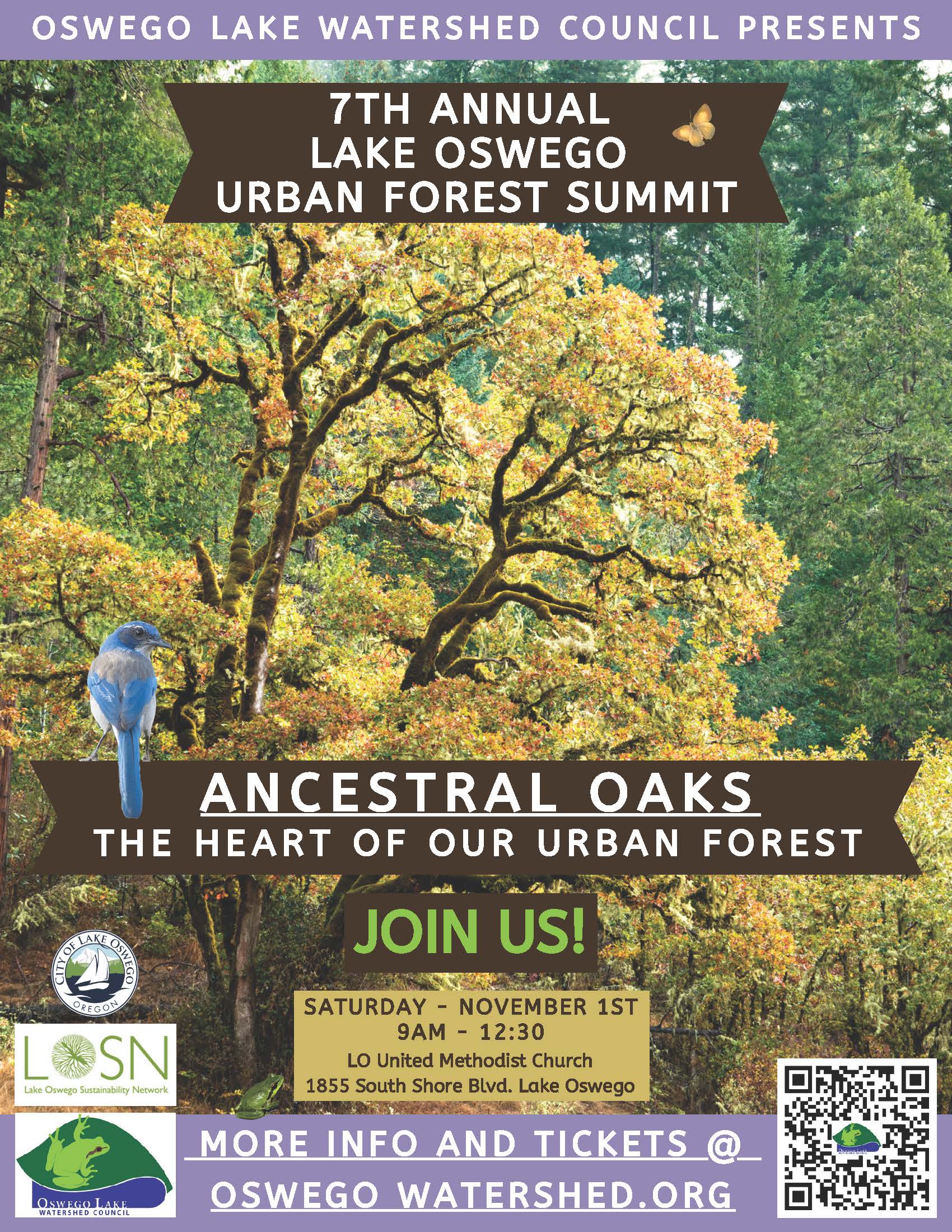 7th Annual Lake Oswego Urban Forest Summit: ANCESTRAL OAKS - The Heart of Our Urban Forest November 1, 2025